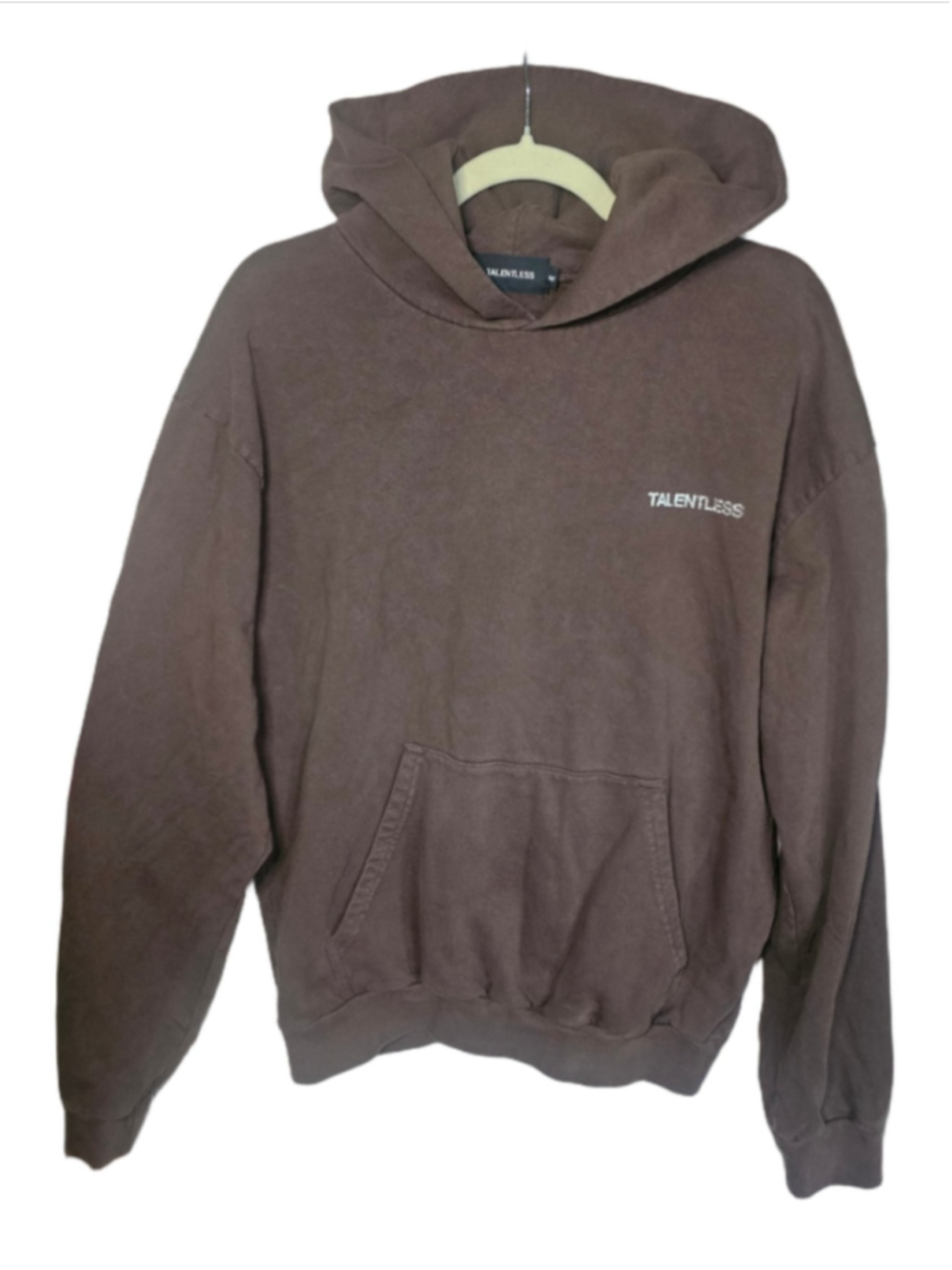 Talentless Hoodie Brown Coco Mocha Pullover Unisex Medium Good Condition